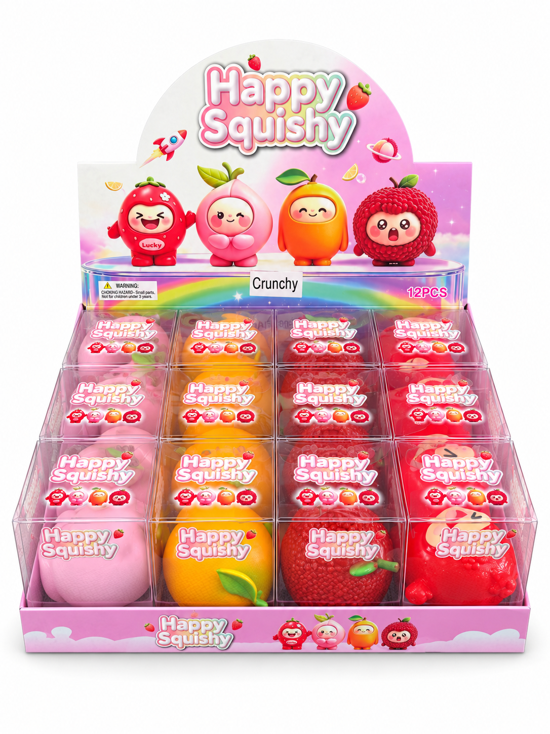Happy Face Fruit Squishy
