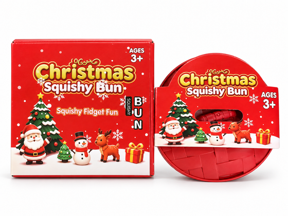 Christmas Squishy Bun 7in