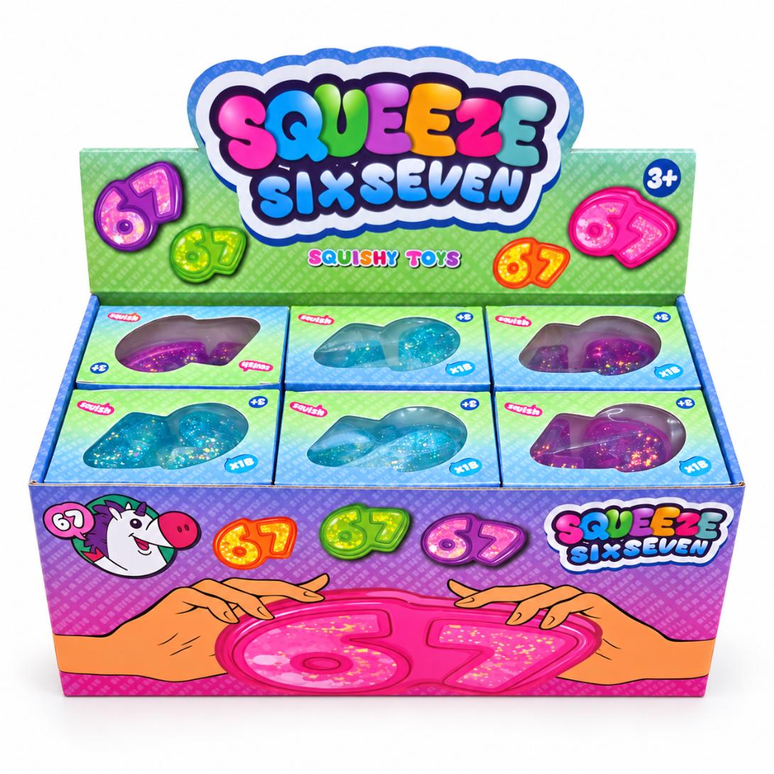 squeeze SIX Seven Squishy toy