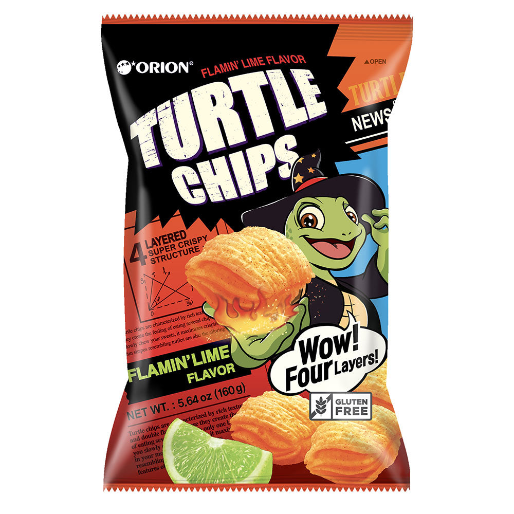 Turtle Chips Flamin Lime Flavor
